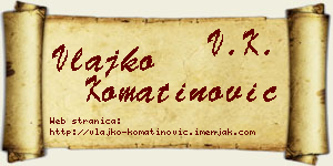 Vlajko Komatinović vizit kartica